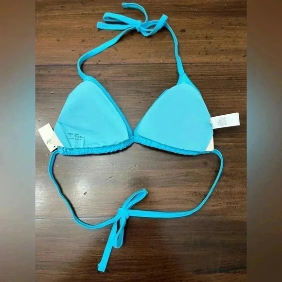 Aerie Bikini Top Turquoise Blue Size Large Versatile Beach Pool Cruise Resort - Picture 6 of 10